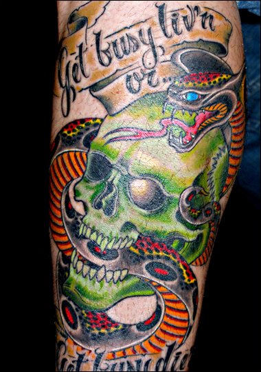  everyone if I all of the sudden showed up with a skull and snake tattoo?