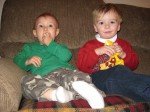 Tyler (left) and my nephew Evan (right)